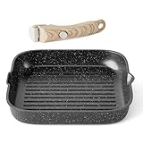RIOVARM Grillpfanne Induktion 28 cm mit abnehmbaren Griffen, Antihaft...