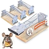 RAPIZZ Lebendfalle Maus 4 Stück - Inkl. Hygienehandschuh & Expertentipps I...