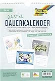 folia 2313 - Dauerkalender mit Spiralbindung, Bastelkalender, DIN A4, weiß -...