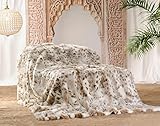 Felldecke Schneeleopard als Fellimitat in 5 Größen Webpelzdecke Kuscheldecke...