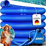poolomio® Poolschlauch 32mm / 6,6 m - flexibler Schwimmbadschlauch für...
