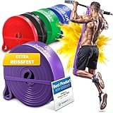 Fitnessband Pull Up Resistance Band, Klimmzughilfe + Trainings-eBook - DAS...