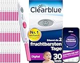 Clearblue Kinderwunsch Ovulationstest Kit Digital, 30 Tests + 1 digitale...