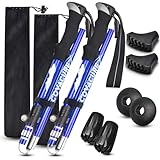 COVACURE Wanderstöcke Nordic Walking Stöcke - 110-130 cm Faltbar, Verstellbar,...