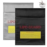 Huiguli 2 Stück Feuerfest Wasserdicht Safe Bag, Feuerfeste Akku Tasche,...