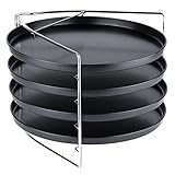 Grizzly Pizza Backset, 5-teilig, mit feststellbarer Standhalterung und 4x...