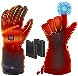 Verbesserte Beheizbare Handschuhe Herren Damen,7.4V/2×5000mAh Beheizte...