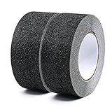 BOMEI PACK Schwarz Antirutsch Klebeband Streifen mit Selbstklebend, 2 Rollen 5cm...