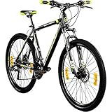 Galano 27,5 Zoll 650B MTB Toxic Mountainbike Scheibenbremsen (schwarz/grün, 46...
