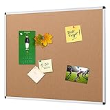 VIZ-PRO Pinnwand / Korktafel - mit Alurahmen - 90 x 60cm - für Wohnung und...