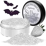 Essbarer Glitzer für Getränke, 15g Silber Glitzer Essbar für Torten, Essbarer...