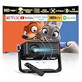 Beamer 【360° Drehbarem Ständer & Auto Keystone & E-Fokus】 FHD 1080P...