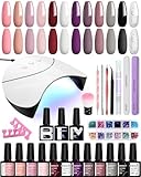 Phoenixy 12 Farben U V Nagellack Set mit Lampe Gel Nägel Set Gelnägel...