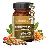 Viktilabs© Premium Cordyceps Vitalpilze Kapseln mit Vitamin C aus Acerola | Extra hochdosiert - 426 mg Cordyceps Extrakt pro Kapsel | 70-Tage-Vorrat | Ohne Zusätze | 30% Anteil an Polysacchariden