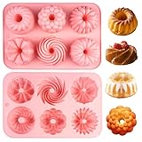 Gugelhupfform Silikon Klein Backformen Praktische 2 Stück, Silikon Gugelhupf...