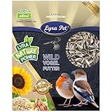 Lyra Pet® | 25 kg Sonnenblumenkerne Gestreift | Wildvogelfutter für Sommer &...