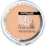 Maybelline New York 2-in-1 Puder Make-Up, Wasserfest und mattierend mit hoher...