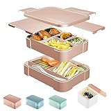 CALIYO Lunchbox Erwachsene & Kinder, 1550ML Auslaufsicher Bento Box,Brotdose...