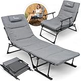 Sonnenliege klappbar [2 in 1 Gartenliege Wetterfest] Stuhlfunktion bis zu 200 KG...