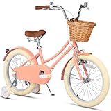 Glerc 18 Zoll Kinder Mädchen Fahrrad für 5 6 7 8 Jahre alt kleine Mädchen...