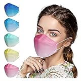 50 Stück FFP2 Fischform Maske Bunt CE Zertifiziert,FFP2 Masken Mit Gummiband...