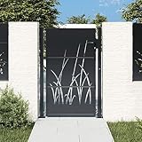 Refined Gartentür mit Gras-Design, Abschließbar Hoftor Eingangstor für Garten...