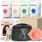KOTAMU Waxing Set, Professionelles Digitales Wachswärmer, Silikonschale, 400g...