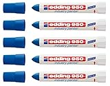 edding Spezialmarker 950 industry painter, 10 mm | (5 Marker, blau)