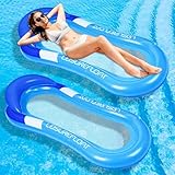 Axinyijia 2025 Neues Wasserhängematte, 160x90cm Luftmatratze mit Netz Pool...