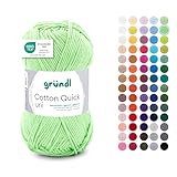 Gründl Wolle Cotton Quick uni - dünne Wolle zum Häkeln - Strickgarn -...