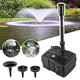 YAOBLUESEA 4 in 1 Teichpumpe Springbrunnenpumpe mit Filter UV-Klärer...