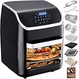 PRIJESSE 12L Heißluftfritteuse, Multifunktionale Heissluftfritteuse, 1800W Air...