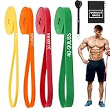 Resistance Bands Set,Fitnessbänder Widerstandsbänder 4er Set Mit Türanker...