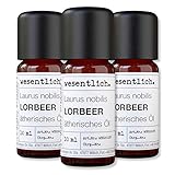 wesentlich. Lorbeerblätteröl - ätherisches Öl - 100% naturrein (Glasflasche) - u.a. für Duftlampe und Diffuser (3x10ml)