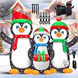 KESSER® Aufblasbare Weihnachts-Figur | Pinugin-Familie XXL LED-Beleuchtung mit...