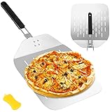 Pizzaschieber Edelstahl Perforiert, Pizzaschaufel für den Grill Oder Ofe...