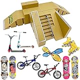 Finger Skateboard Ramp Set, Finger Skatepark Kit 16-teilig, Skate Park Kit inkl....