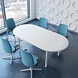 Weber Büro Profi Besprechungstisch oval 200 x 100 cm Optima 4-6 Pers....