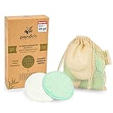 pandoo 10 wiederverwendbare und waschbare Abschminkpads aus Bambus und Baumwolle...