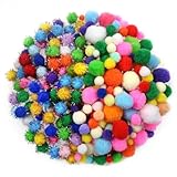 TOAOB 1000 Stück Bunte Pompons 1-3 cm zum Basteln Filzkugeln Multicolored...