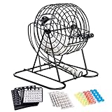 Fenayuu Bingo Spieleset, Bingo Spiel Metalltrommel 18 Bingotickets 75 Kugeln 150...