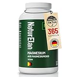 Magnesium Hochdosiert Kapseln - 365 Kapseln(1 Jahr), 664mg davon 400mg...