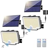nipify 2 Stück Solarlampen für Außen mit Bewegungsmelder, 310 LED Super Helle...