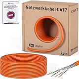 hb-digital 25m CAT 7 Netzwerkkabel LAN Kabel Verlegekabel Ethernet...