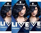 Schwarzkopf LIVE Intense Colour Haarfarbe 90 Cosmic Blue (3 x 142,5 ml),...