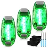 3 Stück LED Sicherheitslicht, Blinklicht Schulranzen Licht, Clip Reflektor...