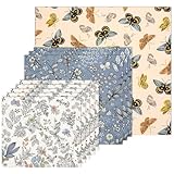 Bienenwachstücher 9 Stück Bio-Baumwolle Natürliches Bienenwachs 5 x Kleine 3...