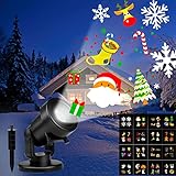 LED Projektionslampe - LED Projektor Weihnachten mit Deko Lichteffekt,...