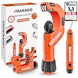 Gakago Rohrschneider Set 3-50mm mit Entgrater - Vielseitiger Rohrabschneider...