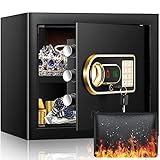 30L Safe Tresor Feuerfest mit Feuerfest Wasserdicht Geldtasche, Digitaler...